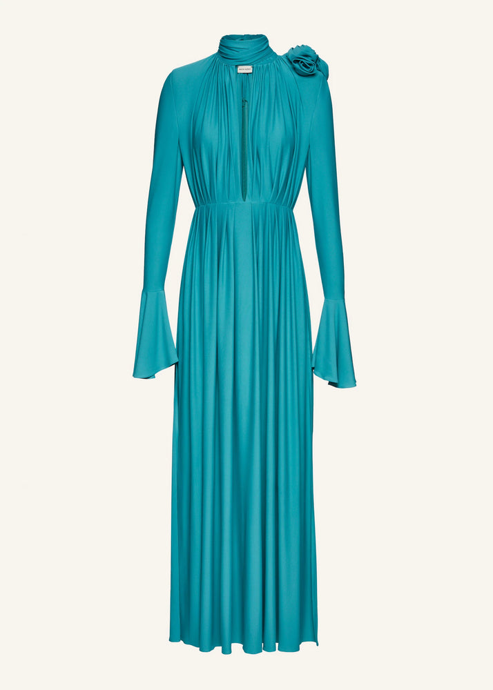 Aquamarine Bell Sleeve Dress