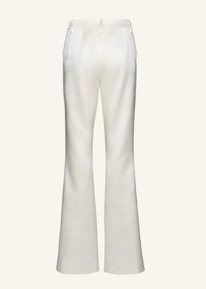 White Flare Trousers