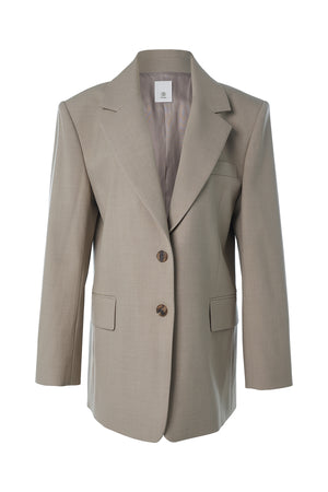 The Two Button Jacket in Beige