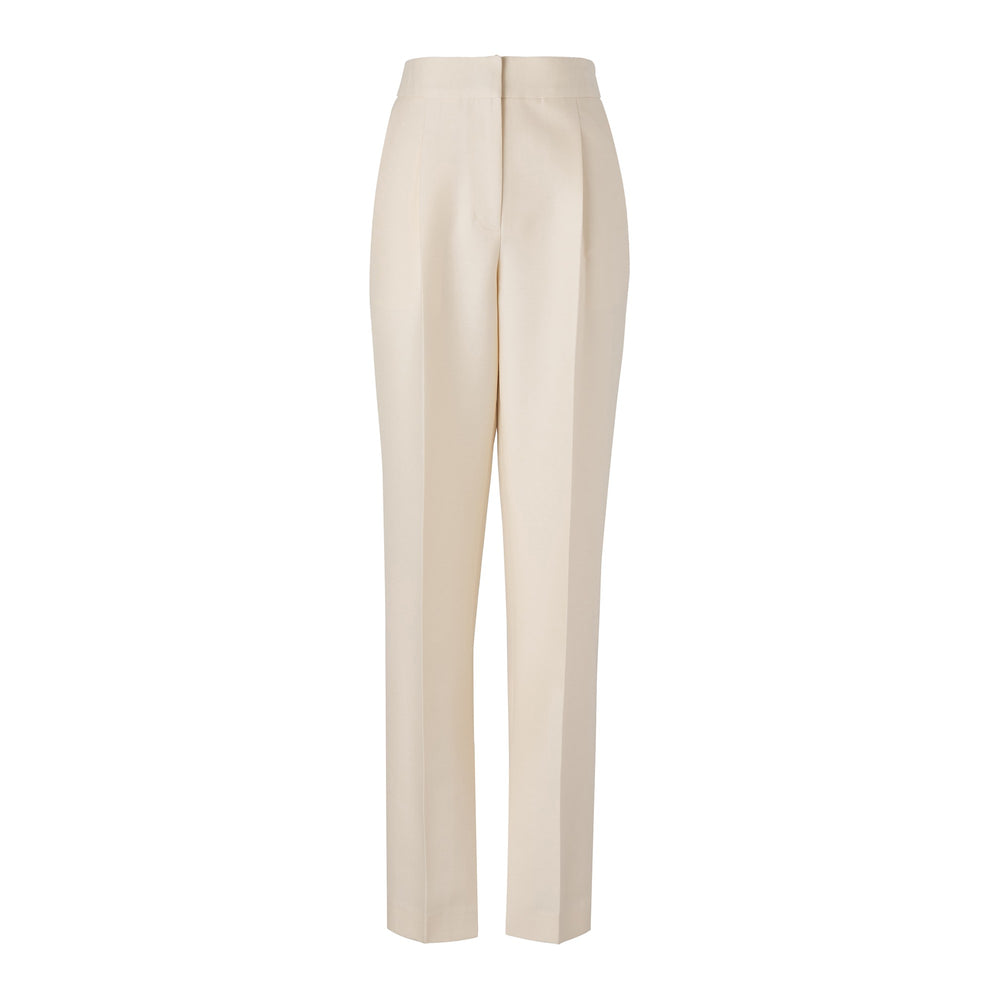 
            
                Load image into Gallery viewer, Slit Silk Pants in Cream
            
        