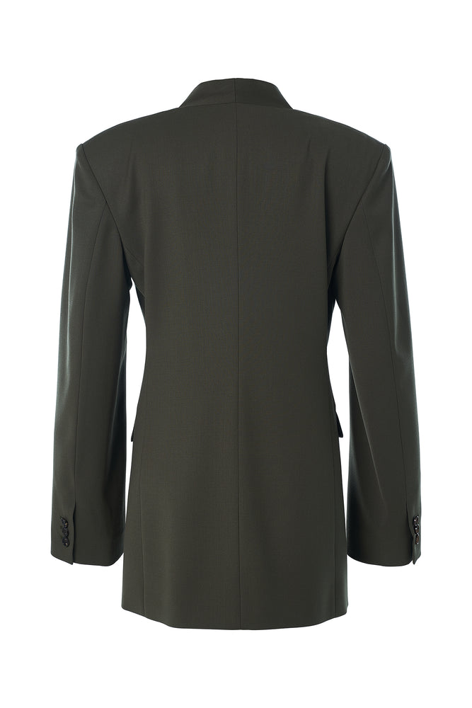 
            
                Load image into Gallery viewer, The Stand Collar Jacket in Khaki
            
        