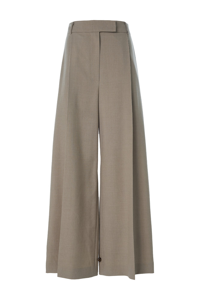
            
                Load image into Gallery viewer, The Tuck Wide Pants in Beige
            
        