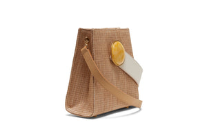 
            
                Load image into Gallery viewer, Pronto Purse In Woven Tan
            
        